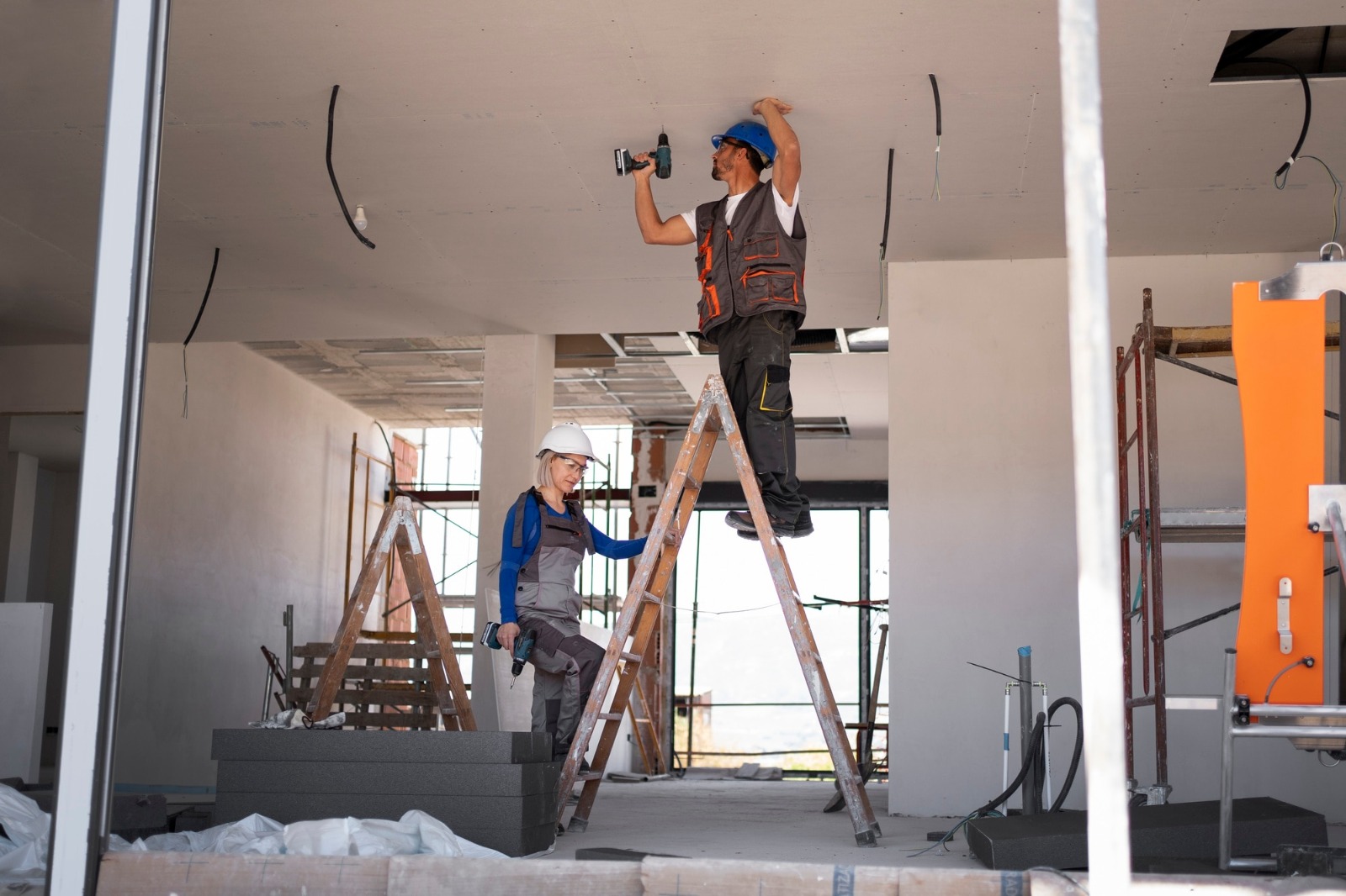 Chantier professionnel Upgrade Facilities en cours d'installation